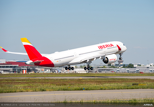 Iberia recupera las conexiones con Caracas y Río de Janeiro. (Foto: Airbus)