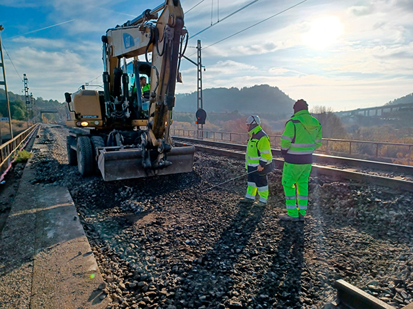 Obras de adaptación de la red en el Corredor Mediterráneo.