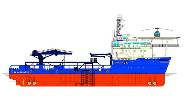Imagen del diseño del nuevo buque de Suardiaz "RS Alegranza".