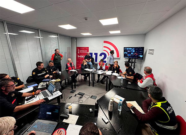 Imagen del Centro de Coordinación de Emergencias de la Generalitat Valenciana en la noche de ayer.