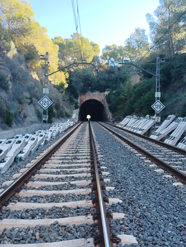 Túnel Roda de Berà antes de comenzar las obras.