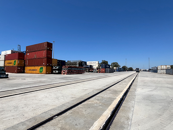 Imagen de la actual terminal ferroviaria del Puerto de Huelva.