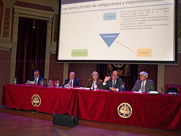 Julio Fernández (Asecob), Julio Carrasco (Asecob), Mercedes Duch (San Simón & Duch), Manuel Alba (doctor en Derecho) y Jesús Barbadillo (Garrigues). 