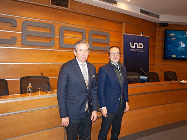 Íñigo Fernández de Mesa, vicepresidente de CEOE, y Francisco Aranda, presidente de UNO. 